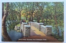 Bridgeport CT Connecticut Island Bridge Beardsley Park Vintage Postcard D4 picture