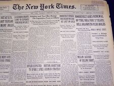 1935 FEBRUARY 21 NEW YORK TIMES - ROOSEVELT ASKS RENEWAL OFNRA - NT 3811 picture