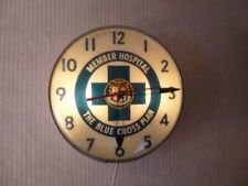 Blue Cross Member Hospital Lighted Clock Pam Clock Hour hand disconnected NICE picture