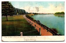 1908 View of River Front and Commons, Wilkes-Barre, PA Postcard picture