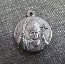 Pope John Paul II amulet with Vatican, Italy on the reverse side, vintage picture