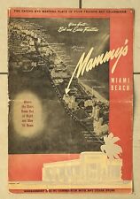 Vintage Mammy's Original Restaurant Menu. Miami Beach, Florida. Large Menu picture