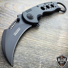 TAC FORCE Spring Open Assisted Black TACTICAL KARAMBIT CLAW Folding Pocket Knife picture