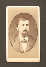 Vintage Antique CDV Photo Prominent Young Man Fine Suit Clothing w/ Goatee Beard picture
