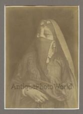 Egypt young woman in hijab antique albumen art photo picture