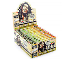 BOB MARLEY ORGANIC UNBLEACHED PAPERS KING SIZE WITH TIPS 33 LEAVES 24 BOOKLETS picture