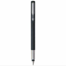 Excellent Parker Vector Series Fountain Pen Matte Black Silver Clip Fine Nib  picture