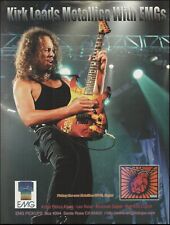 Metallica Kirk Hammett has EMG Pickups on ESP Monster Guitar 8 x 11 ad print picture