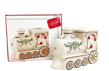 Lenox Holiday Musical Train Cookie Jar Plays Jingle Bells Battery Operated picture
