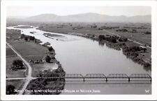 RPPC Aerial View, Snake River, Weiser, Idaho - c1940s Photo Postcard - Bridge picture