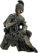 Vintage Cast Bronze Statuette Roman Centurion Spartan Soldier Bronze Sculpture   picture