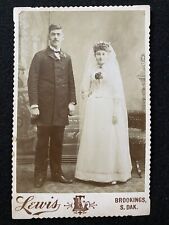 Brookings South Dakota SD Young Married Couple Antique Cabinet Photo picture