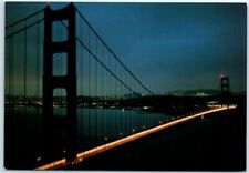Postcard - Golden Gate Bridge at Night - San Francisco, California picture