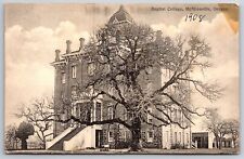 McMinnville Oregon~Baptist College~1908 B&W Postcard picture