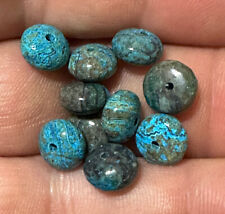 (10) Original Navajo Indian Turquoise Beads Reservation Period 1920's picture