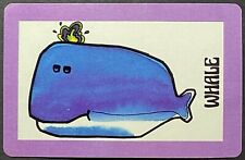 Whale Cartoon Vintage 1975 Single Swap Fish Whitman Game Card picture