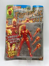 Toy Biz Marvel Super Heroes 1992 THE HUMAN TORCH Fireball Flinging Action MOC picture