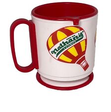 Nathan’s Famous Coffee Cup RARE Travel Mug TO GO Vintage Hot Dog Weiner July 4 picture