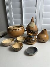 Lot Of Vintage Hand Carved Small And Tiny Gourds picture