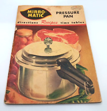 Mirro-Matic Pressure Pan Directions Instructions Vintage 1954 Recipe Cook Book picture
