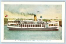 Quebec Canada Postcard Le Traversier Louis Joliet Ferry Boat c1910's Antique picture