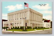 Postcard Elks Home Building in Lima Ohio, Vintage Chrome M19 picture