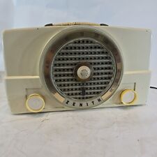 1953 Zenith K526W 5 Tube Table Radio Good Handle Labeling Knobs Face Restorative picture