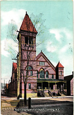 First Congregational Church Corning New York Divided Postcard Unused c1910 picture