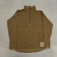US Marines 1/4 Zip Pullover Size Large Reg Brown Waffle Peckham FROG picture
