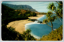 c1960s Lumahai Beach Kauai Hawaii Vintage Postcard picture