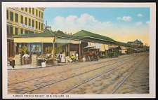 Postcard New Orleans LA - c1920s French Market Produce Banana's Bakery picture