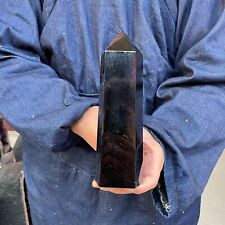 2.26LB TOP Natural obsidia quartz obelisk crystal wand point tower healing picture