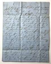 1852 Letter from Bernard McClaskey Blair County Pittsburgh Pennsylvania picture