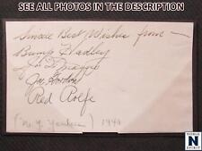 NobleSpirit NO RESERVE (PA) *RARE 1940's 4x NY Yankee Autographs On Paper picture