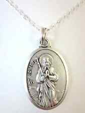 St James Silver Medal Italy necklace silver plated link chain 20