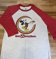 XL Walt Disney World Raglan Tee Mickey Mouse Painting a Rainbow Shirt Soft NWOT picture