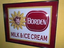 Borden Dairy Elsie the Cow Milk Ice Cream Kitchen Diner Advertising Sign picture