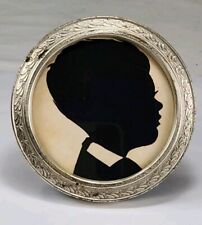 Vintage WEB Sterling Silver Round Tabletop Picture Frame  3.5
