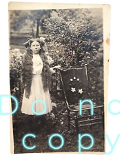 RPPC Girl LONG HAIR Identified Charleston West Virginia Vintage Photo Postcard picture