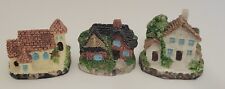 Lot Of 3 Tinny Cottages R.O.C Figurines 1.5