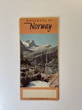 Vintage Advertising Travel Brochure HOLIDAYS IN NORWAY Map Fjords Oslo 1961 picture