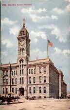 City Hall, Denver, Colorado, downtown, 1932, architecture, clock Postcard picture
