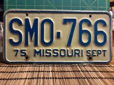 1975 Missouri License Plate 