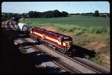 Original Rail Slide - WC Wisconsin Central 7585+ Byron Hill WI 7-26-2001 picture