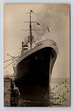 c1933 RPPC SS New York (1927) Hamburg-America Line Signed by Captain? Postcard picture