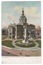 Peoria Illinois, IL Peoria County Court House, Vintage c1909 Postcard Unposted picture