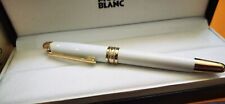 New Montblanc meisterstack mb163P gold white Rollerball pen With Box picture
