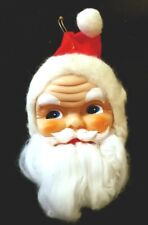 Vintage  Christmas Santa Claus Rubber Face Hanging Retro MCM Japan picture