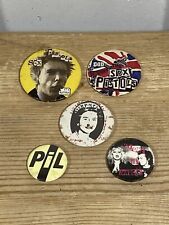 Original Vintage Music Pin Badges Buttons 70's And 80's Sex Pistols picture
