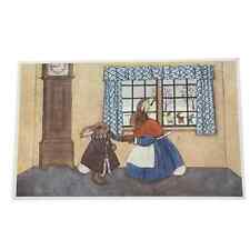 Postcard The Careful Mother Anthropomorphic Rabbits Bunny Mother Child A275 picture